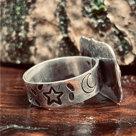 Jody Waltman Dragonfly Ring in Sterling Silver, Opal Accent, Artisan Jewelry - Picture 5 of 15